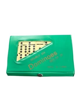 Dominoes Double Six Game Mini Set of 28 Travel Game Tile
Size is 11/2 X 3/4 X 1